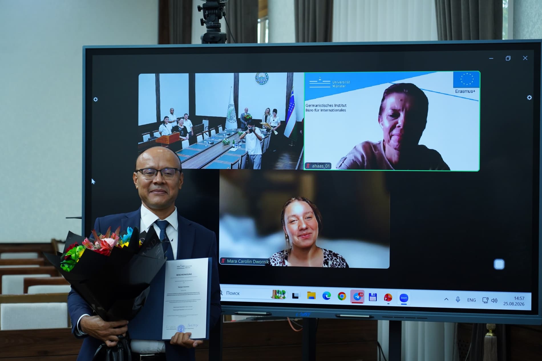 Myunster universiteti doktoranti PhD dissertatsiyasini Termiz davlat universitetida muvaffaqiyatli himoya qildi