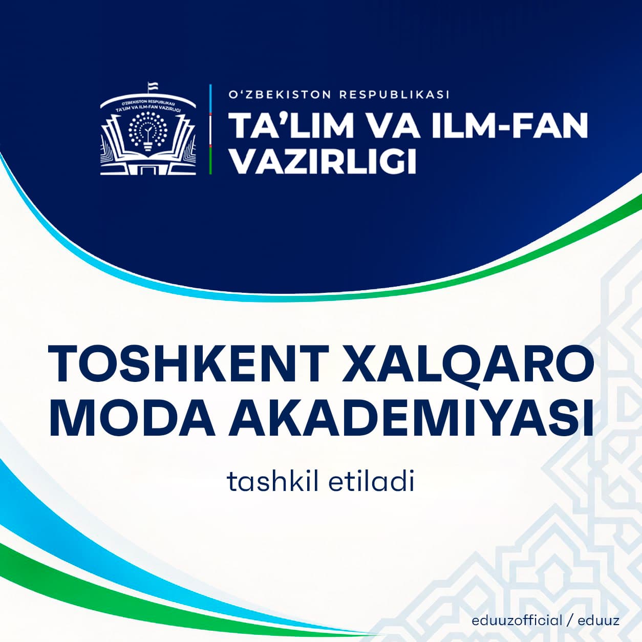 Toshkent xalqaro moda akademiyasi tashkil etiladi