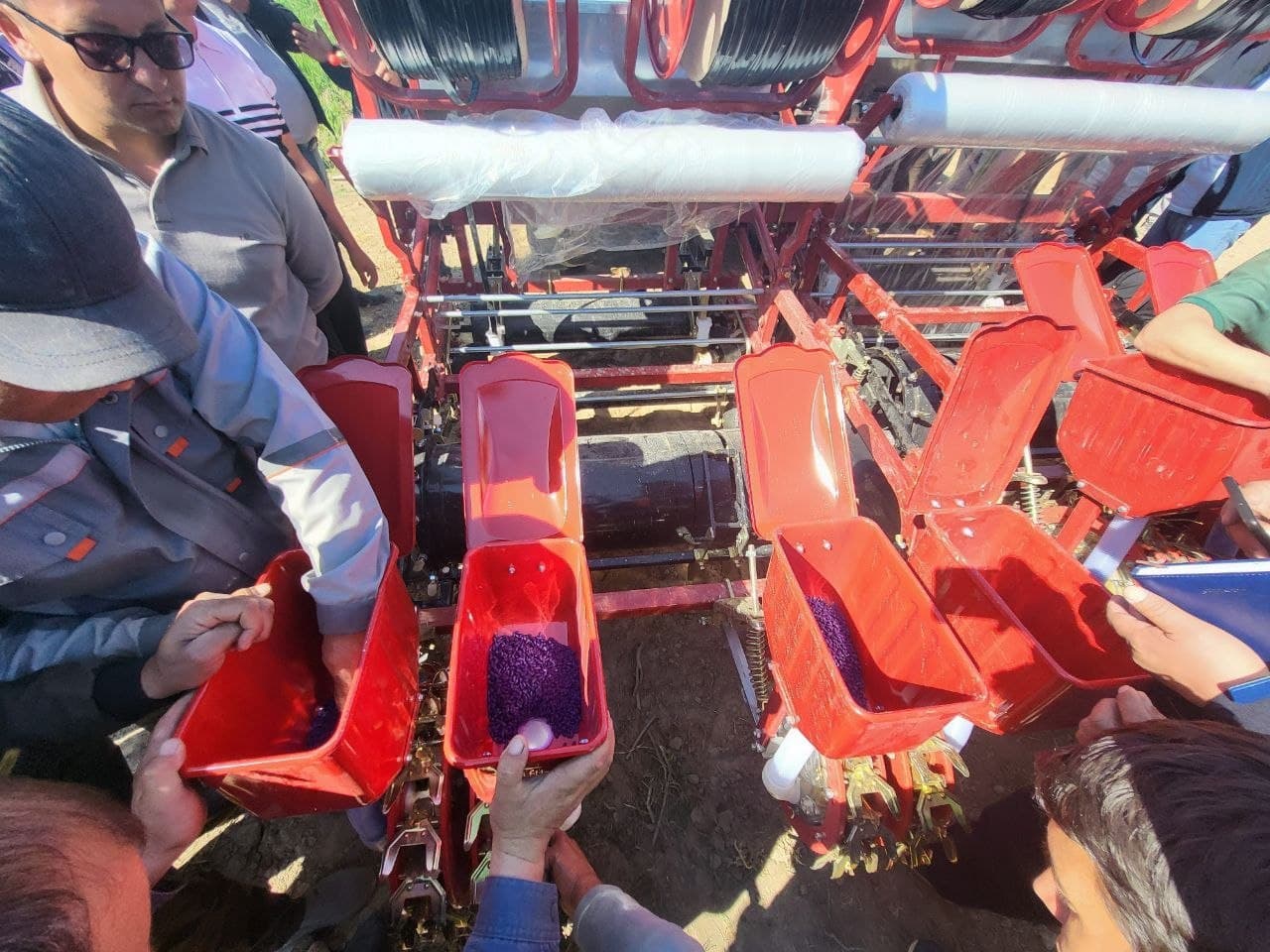 В Кашкадарье широко практикуется посев семян по технологии «Синьцзян».